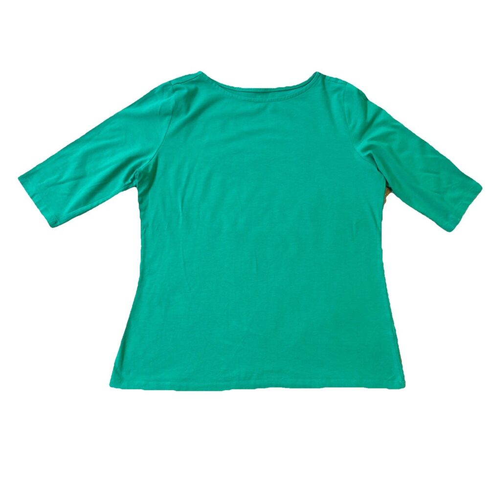 Denim & Co. Essentials Women’s Spring Jade Boat Neck Top Size Med NWOT